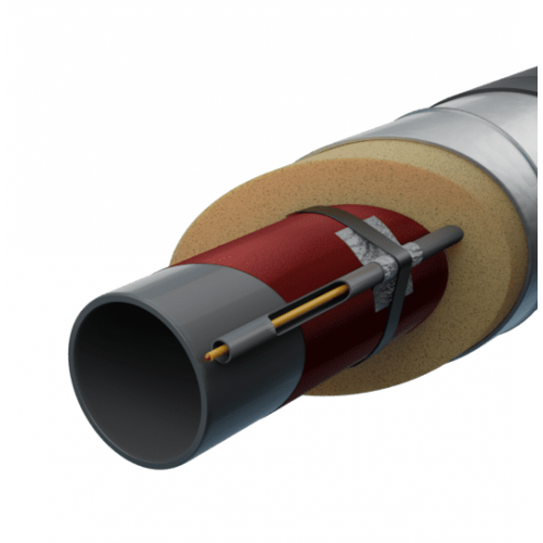 Труба в ППУ изоляции с греющим кабелем в полиэтиленовой оболочке тип 1 Ст3сп Ду20 26,8х2,8 мм ГОСТ 3262-75